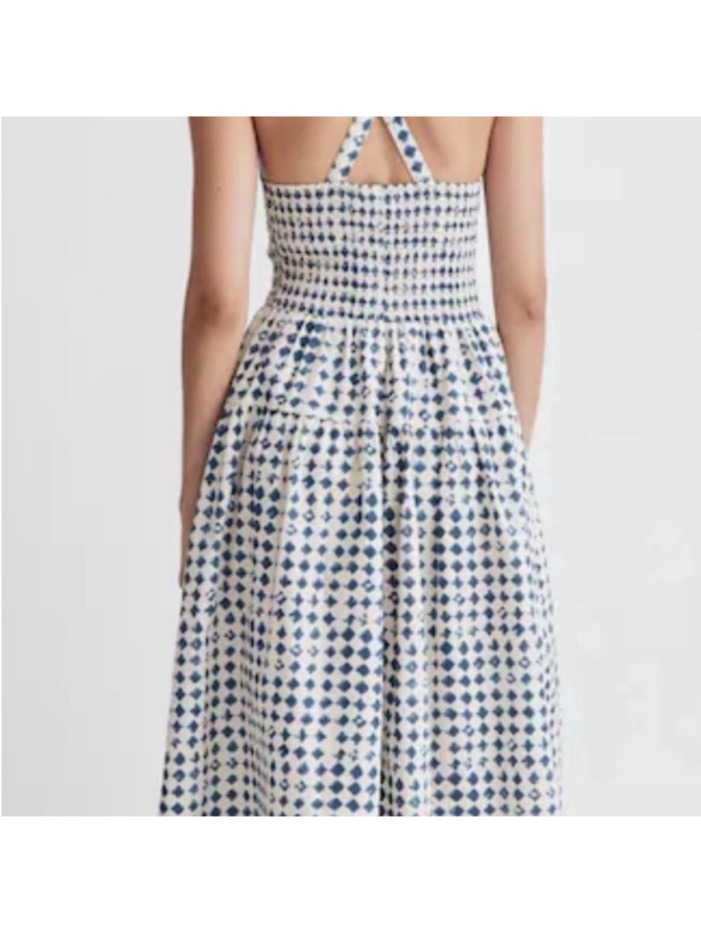 Madewell smocked halter with Shibori print - Picture 3 of 7